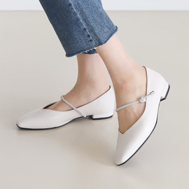 [GIRLS GOOB] Women's Comfortable Slip-On  Strap Flat, Fashion Loafers, Ballet Shoes, Synthetic Leather + Velvet + Suede - Made in KOREA